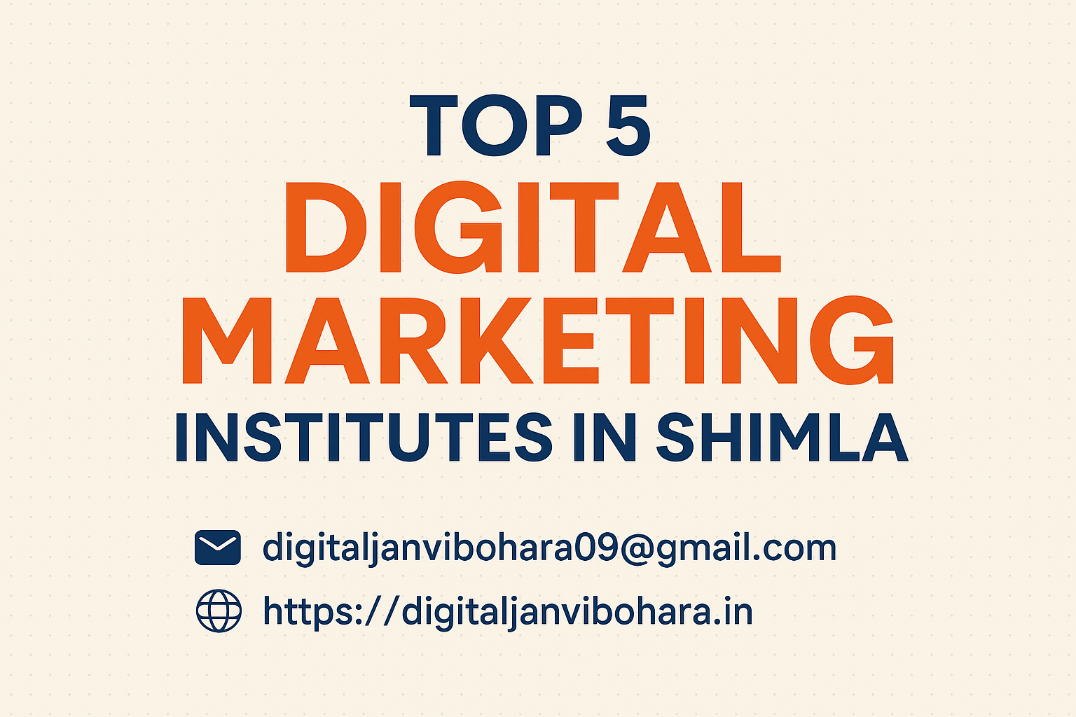 TOP 5 DIGITAL MARKETING INSTITUTES IN SHIMLA